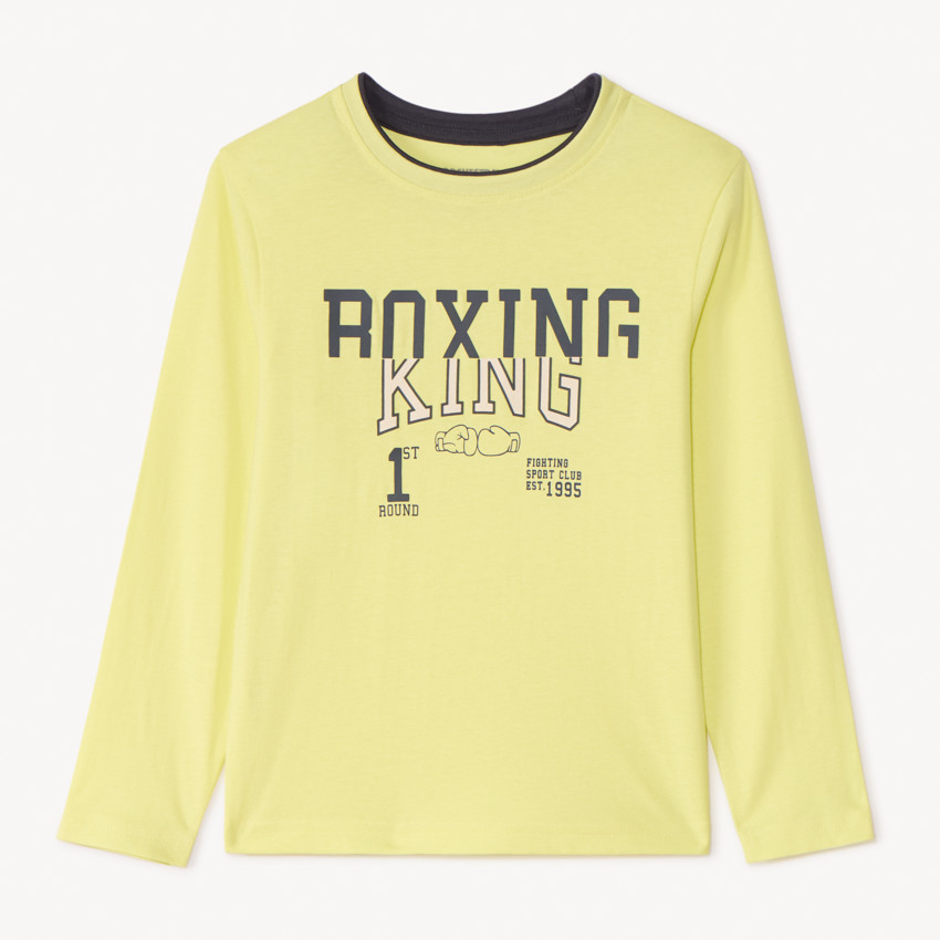 T-shirt manches longues print boxe pour garçon