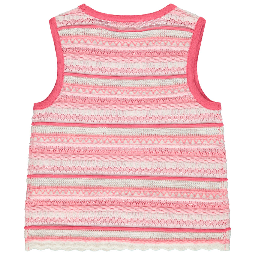 Débardeur en maille crochet effet ajouré pour fille 