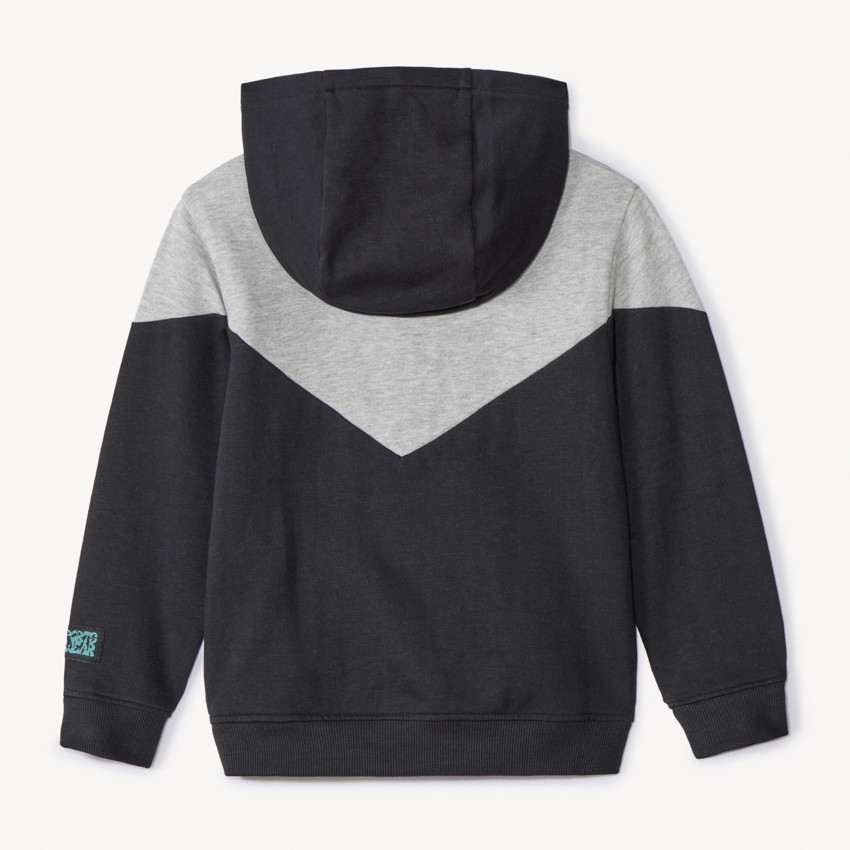 Gilet molleton à capuche avec empiècements pour garçon 