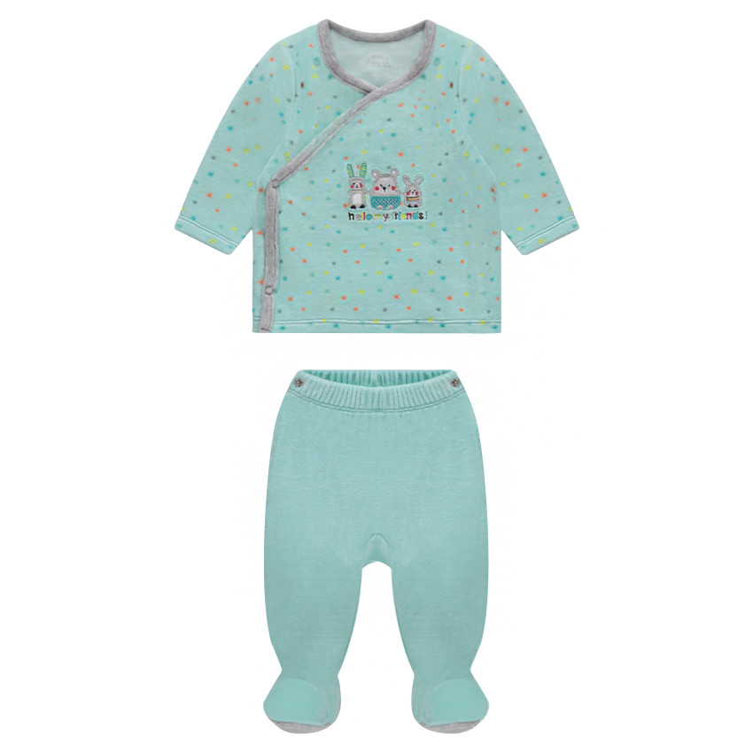 Pyjama en velours avec pieds 