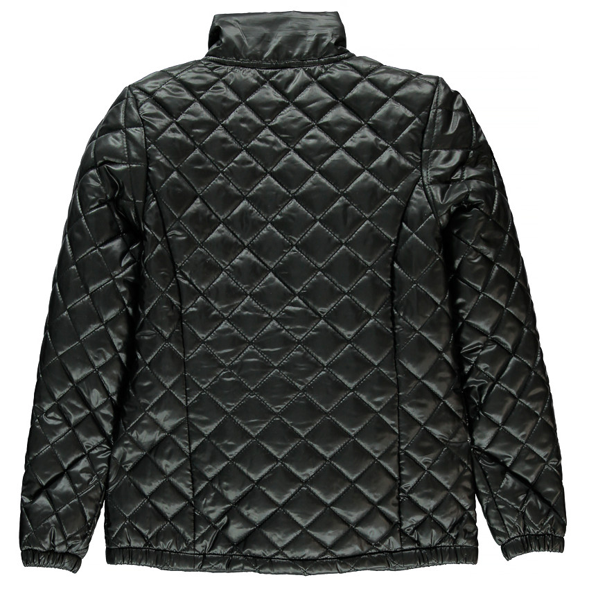 Junior - Parka noire effet brillant et matelassé  