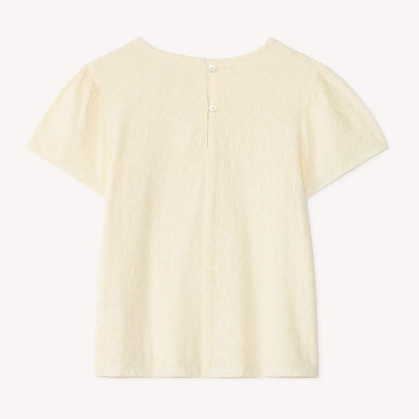 Tunique manches courtes en broderie anglaise pour fille 