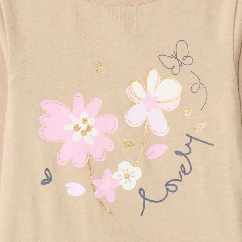 Lot de 4 t-shirts manches longues fantaisie pour bébé fille 