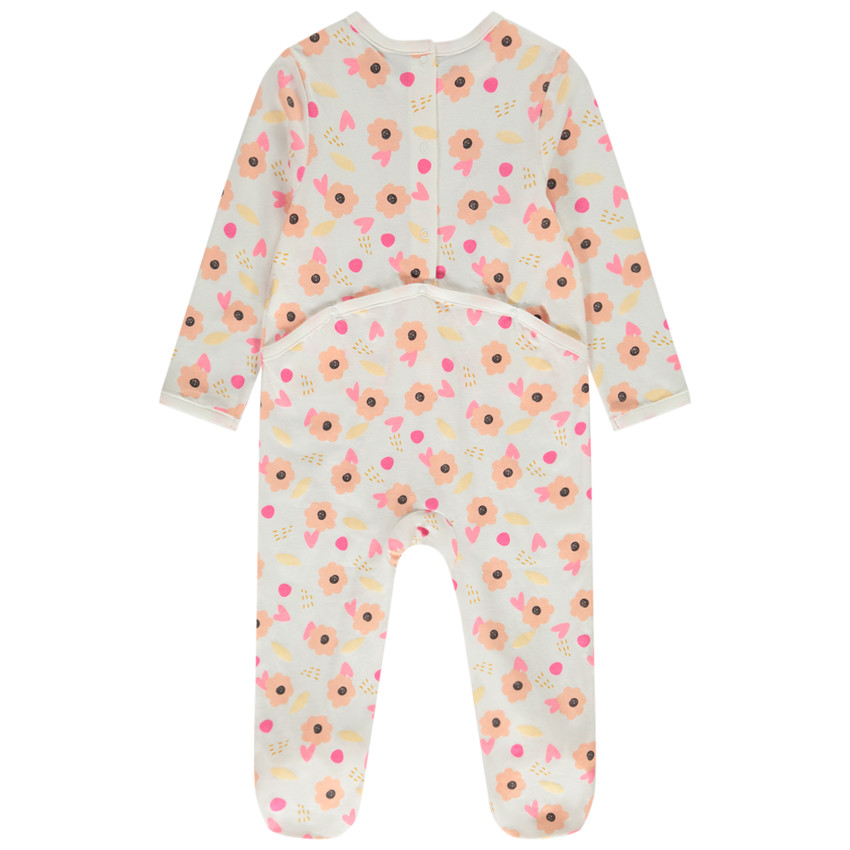 Dors-bien en jersey imprimé fleuri pour bébé fille 