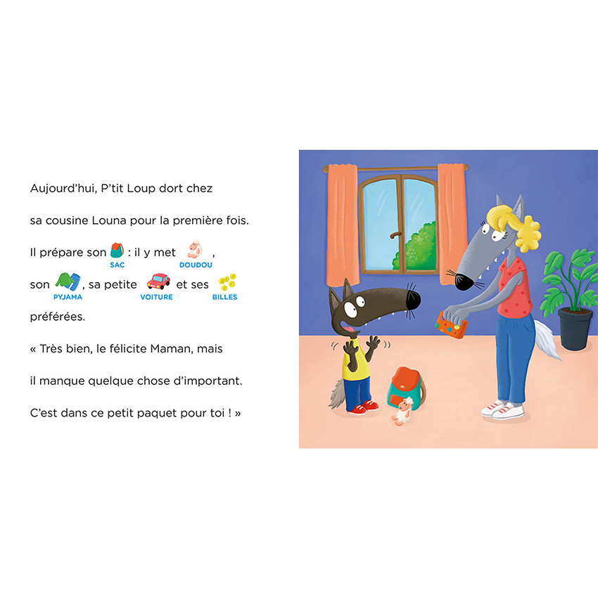 Livre "P'tit loup ne dors pas à la maison"  3ans+ 