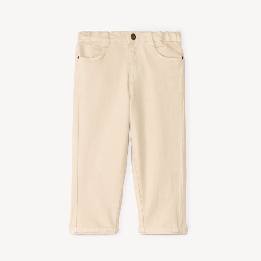 Jean uni à taille élastique pour bébé garçon 