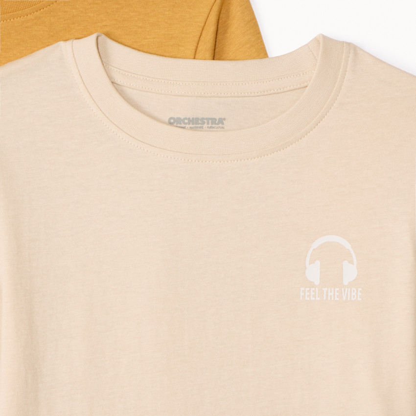 Lot de 3 t-shirts manches longues unis pour garçon 