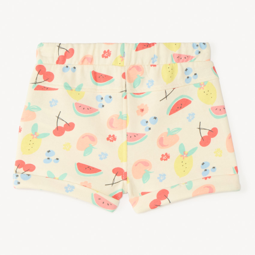 Short en molleton imprimé fantaisie pour bébé fille 