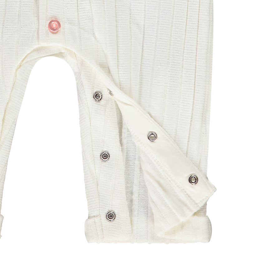 Combinaison longue effet côtelé pour bébé fille 