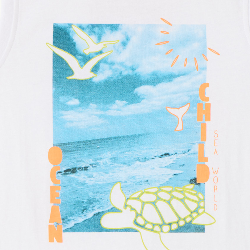 Débardeur en jersey motifs fantaisie pour garçon 