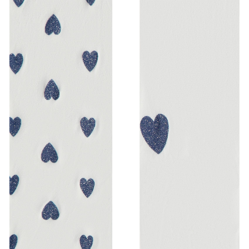 Lot de 2 collants fins motifs cœurs pour bébé fille 