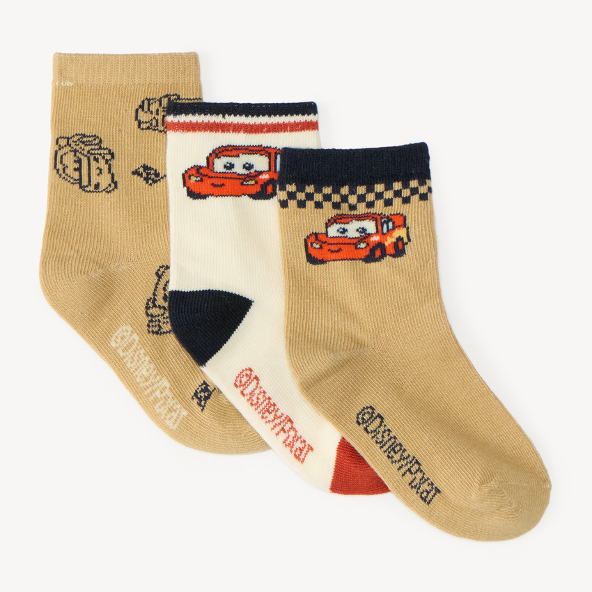 Lot 3 chaussettes bébé garçon motifs Flash McQueen Disney Pixar