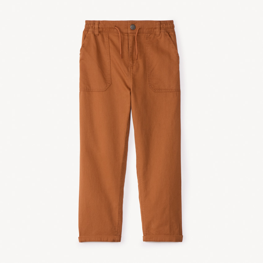 Pantalon en toile côtelé uni pour garçon