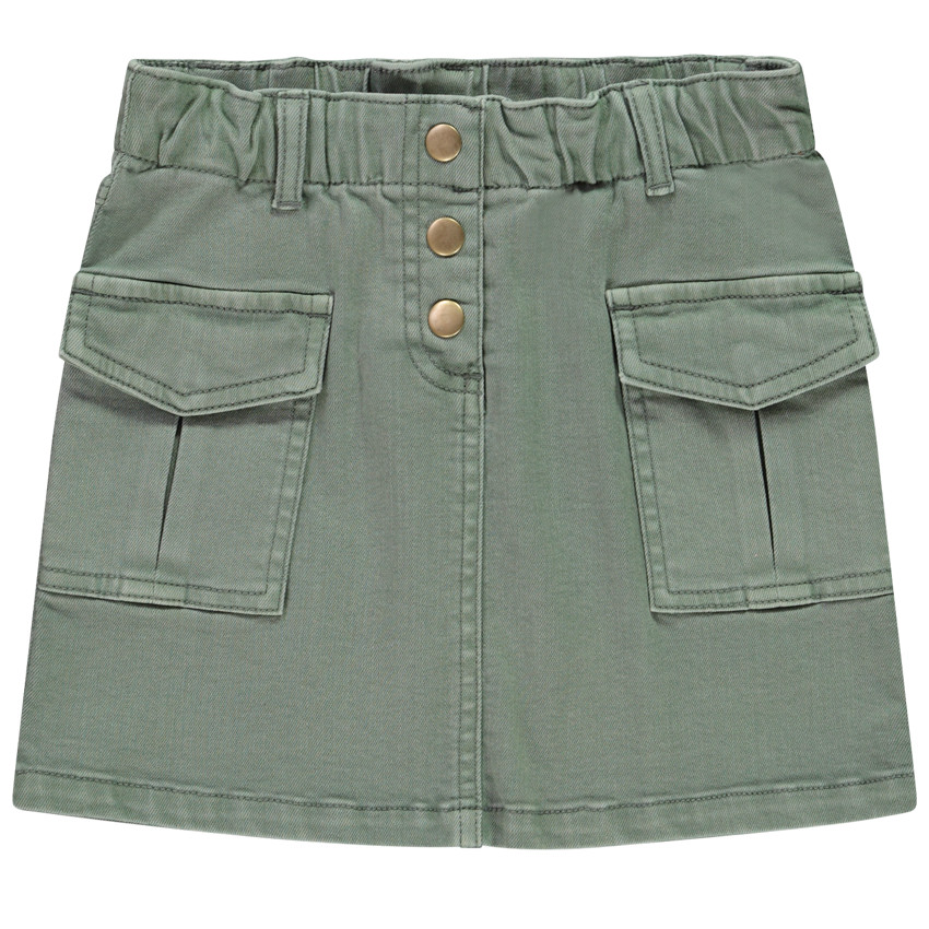Jupe courte en denim avec poches plaquées pour fille