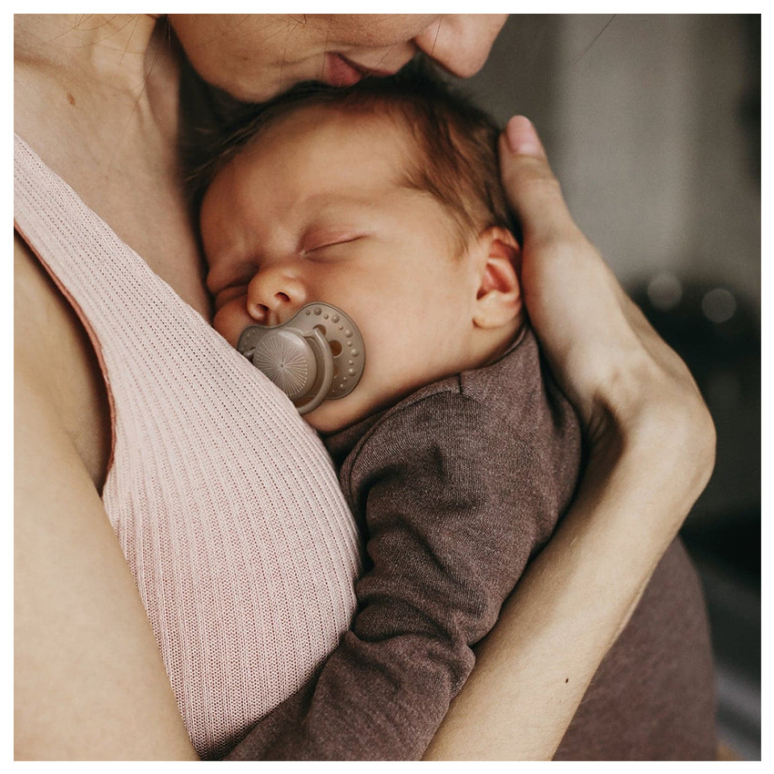 Sucette Dynamic Silicone 0-3m Light Grey/Dark Grey 