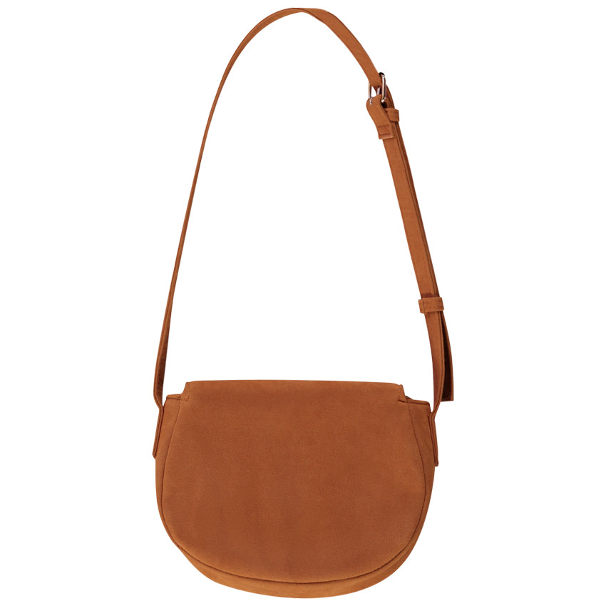 Sac bandoulière brodé en suédine et sherpa pour fille 
