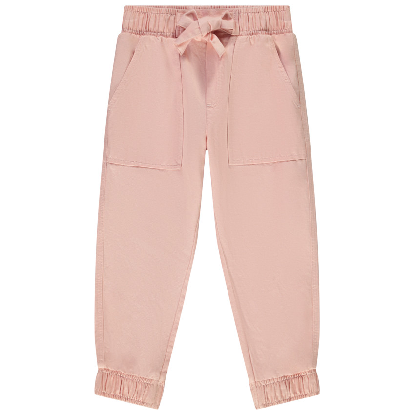 Pantalon fluide esprit cargo avec nœud pour fille 