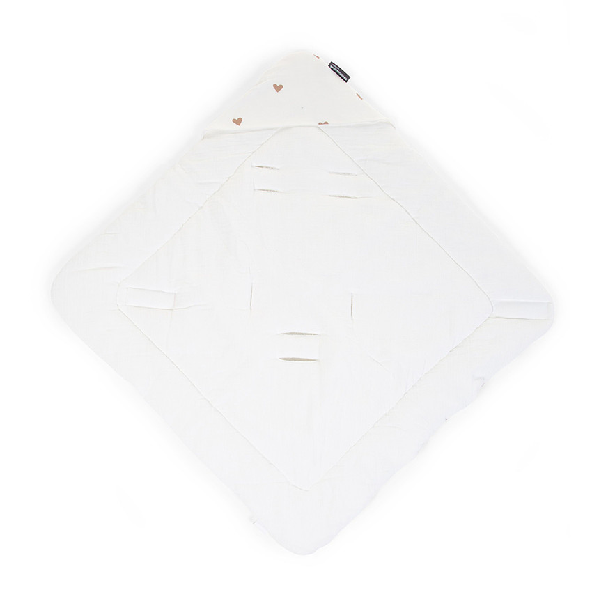 Couverture enveloppante universelle 75 x 75 cm - Coeurs  