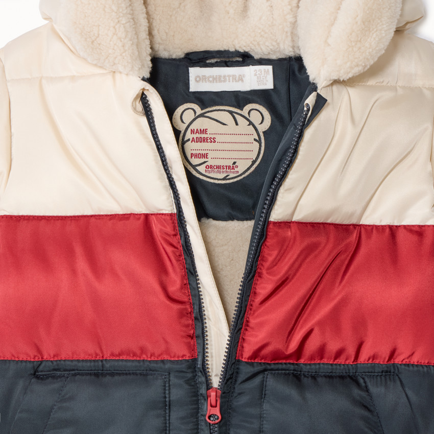 Doudoune matelassée effet color block doublée sherpa pour bébé garçon 