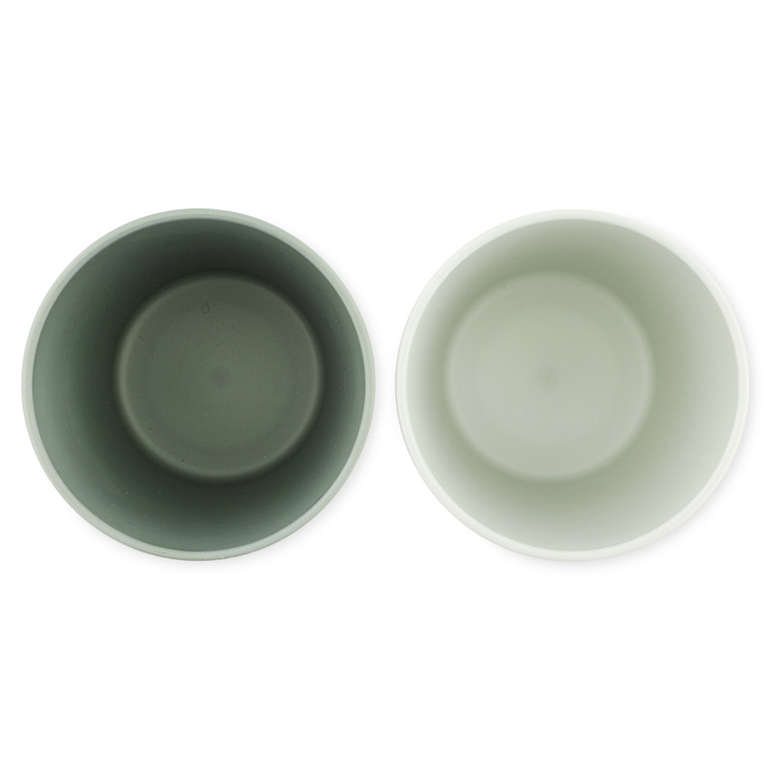 Lot de 2 gobelets en plastique végétal - Olive