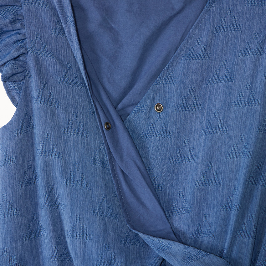 Combinaison courte portefeuille avec nœud pour fille 