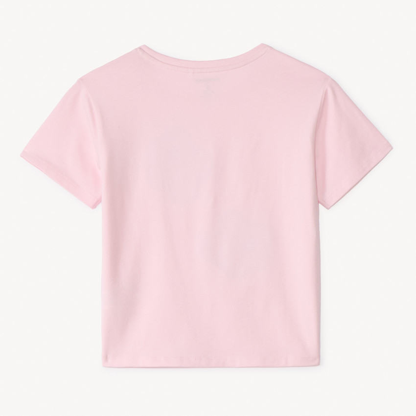 T-shirt manches courtes à patchs bouclettes pour fille 