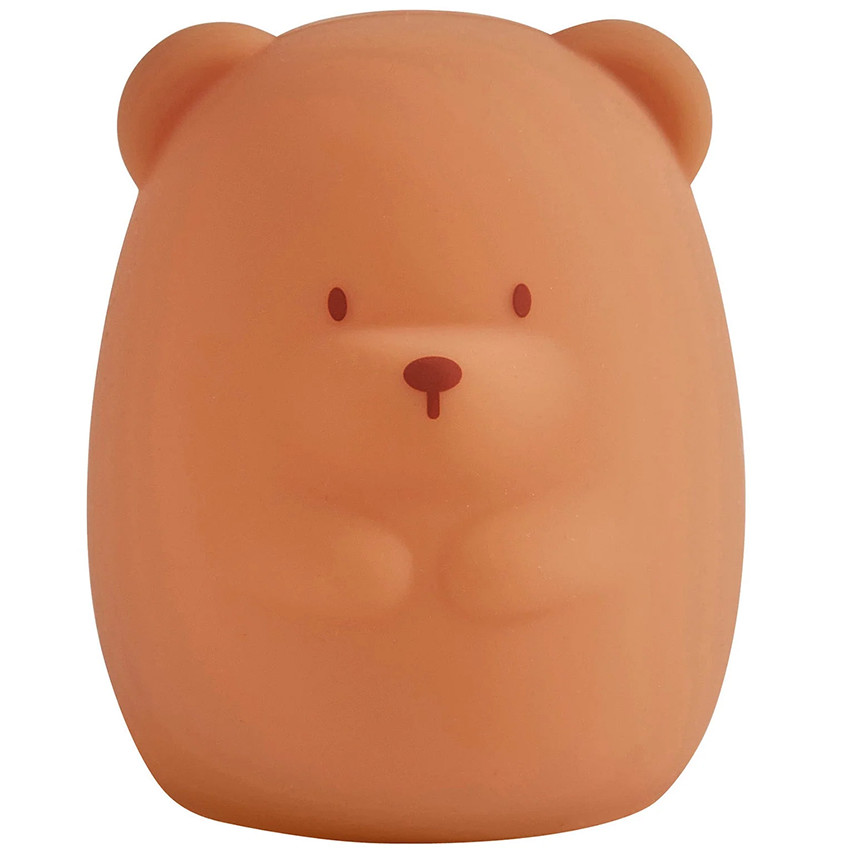 Veilleuse ours en silicone marron 