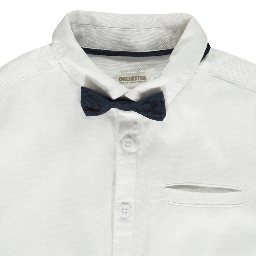 Costume 3 Pièces Mariage/Baptême Pour Garçon 1-5 Ans - Chemise, Pantalon à Bretelles, Nœud Papillon - Tenue Cérémonie Élégante