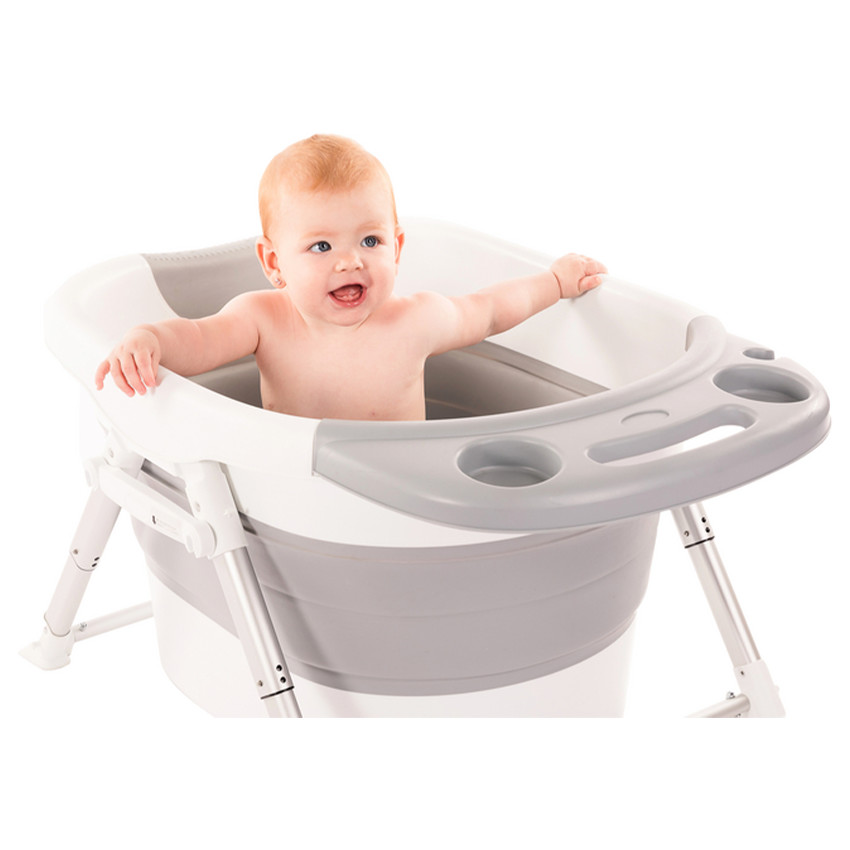 Baignoire douche pliable Gris/blanc 