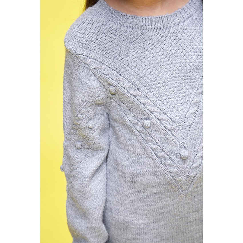 Robe manches longues en tricot pour fille 
