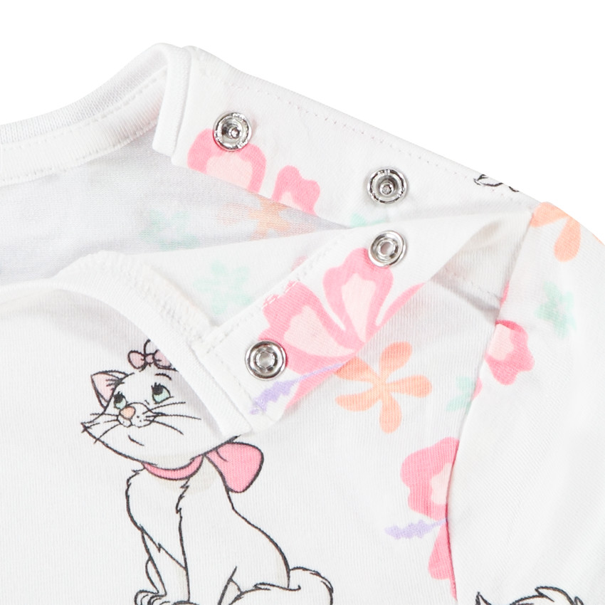 T-shirt manches courtes imprimé Marie Disney pour bébé fille 