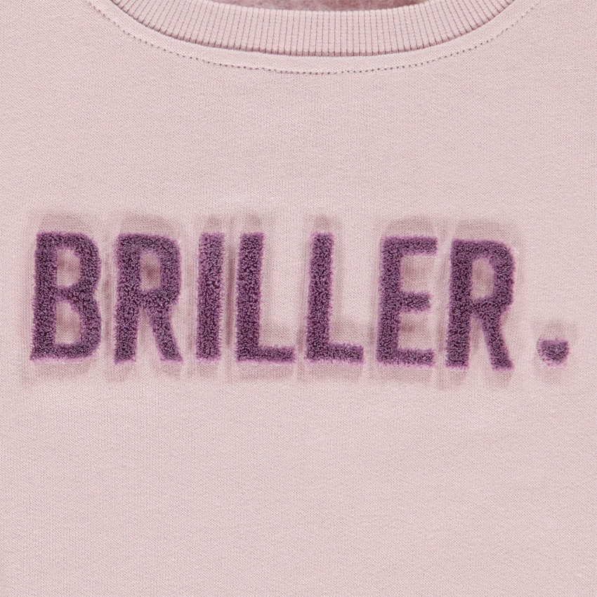 Sweat en molleton gratté avec patch bouclette pour fille Main Sweat en molleton gratté avec patch bouclette pour fille