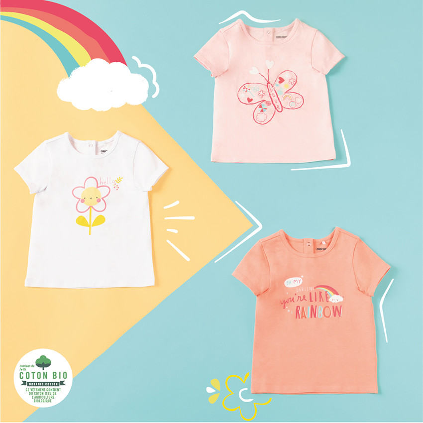 T-shirt manches courtes en coton à motif printé 