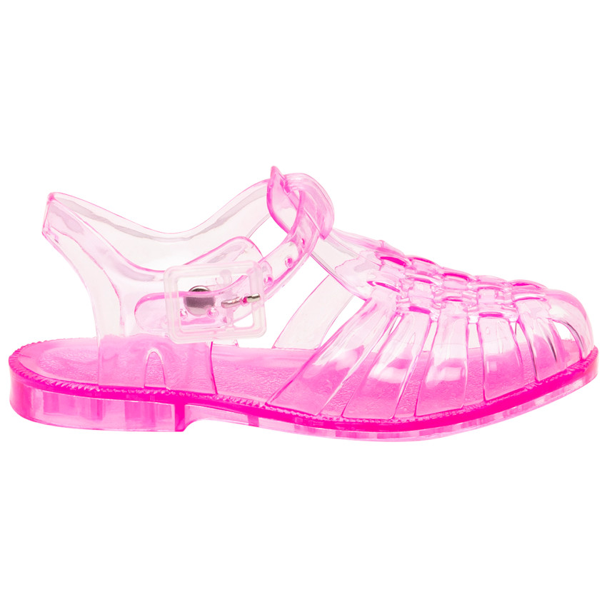 sandales de plage transparentes rosées pour fille - rose