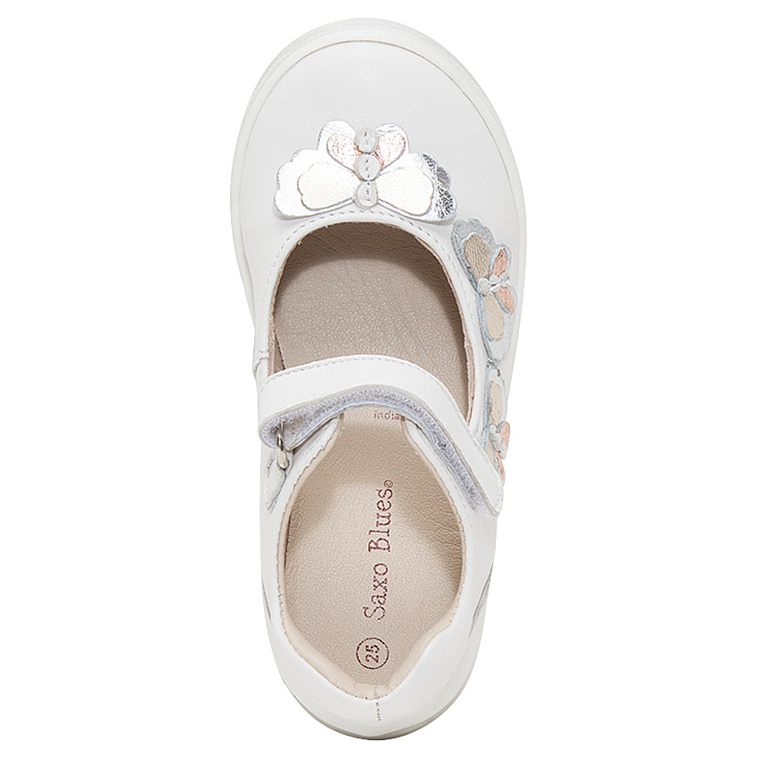 Babies en cuir avec papillons argentés 