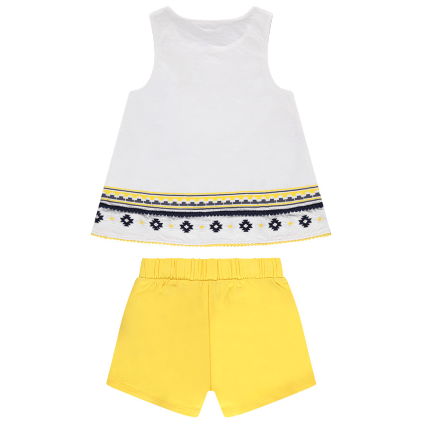 Ensemble avec tunique sans manches Minnie Disney et short jaune 