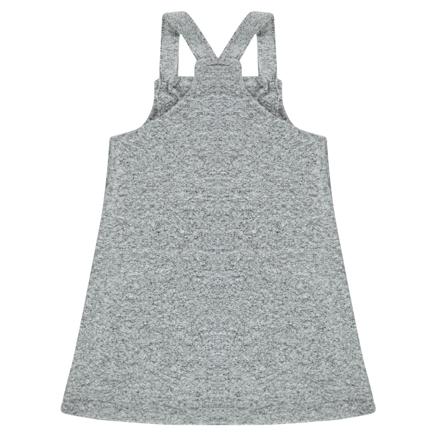 Robe en tricot bouclette chiné à bretelles réglables 