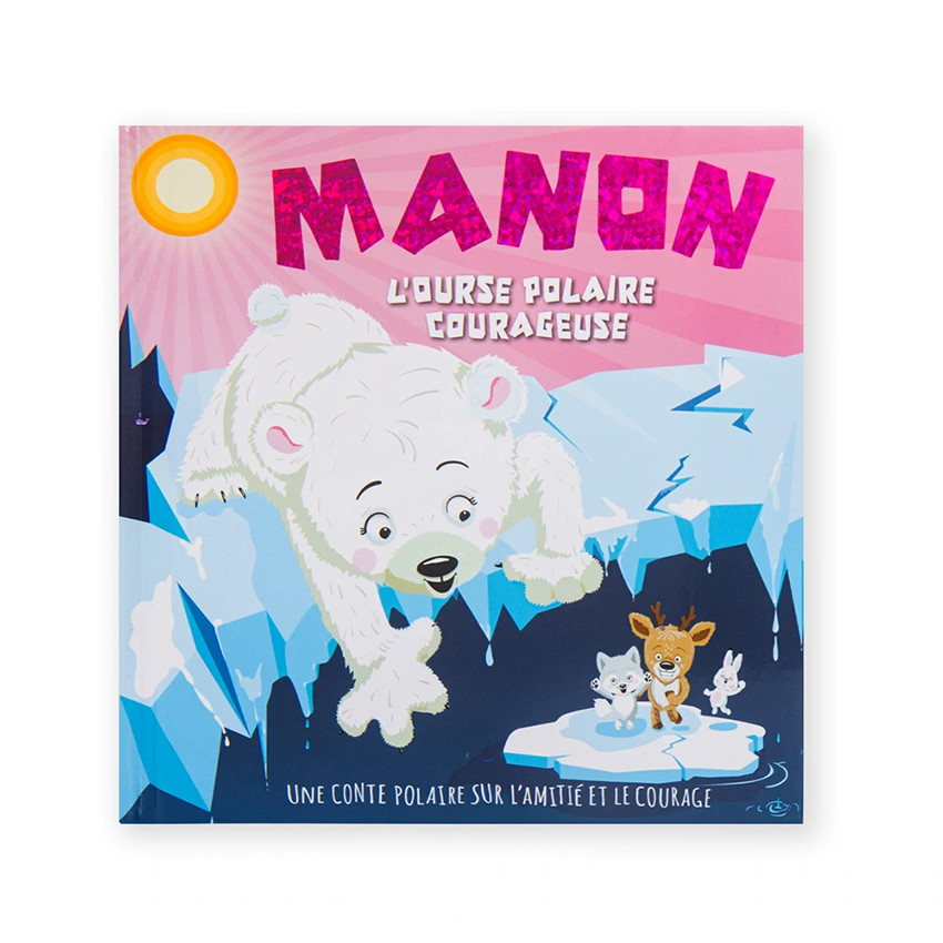 Livre personnalisé Manon l'ourse polaire courageuse 