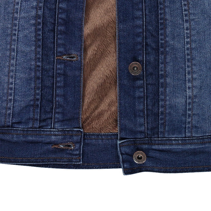 Junior - Veste en jeans doublée sherpa  