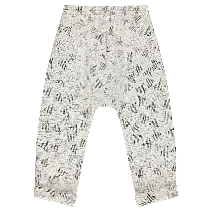 Sarouel en jacquard fantaisie imprimé graphique 