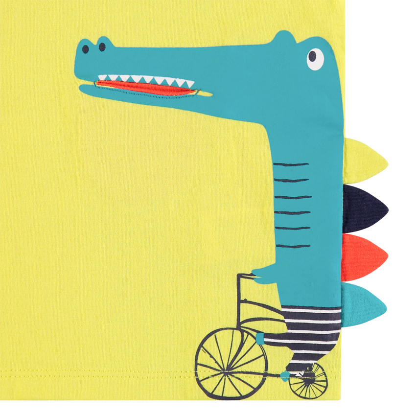 T-shirt manches courtes print crocodile 