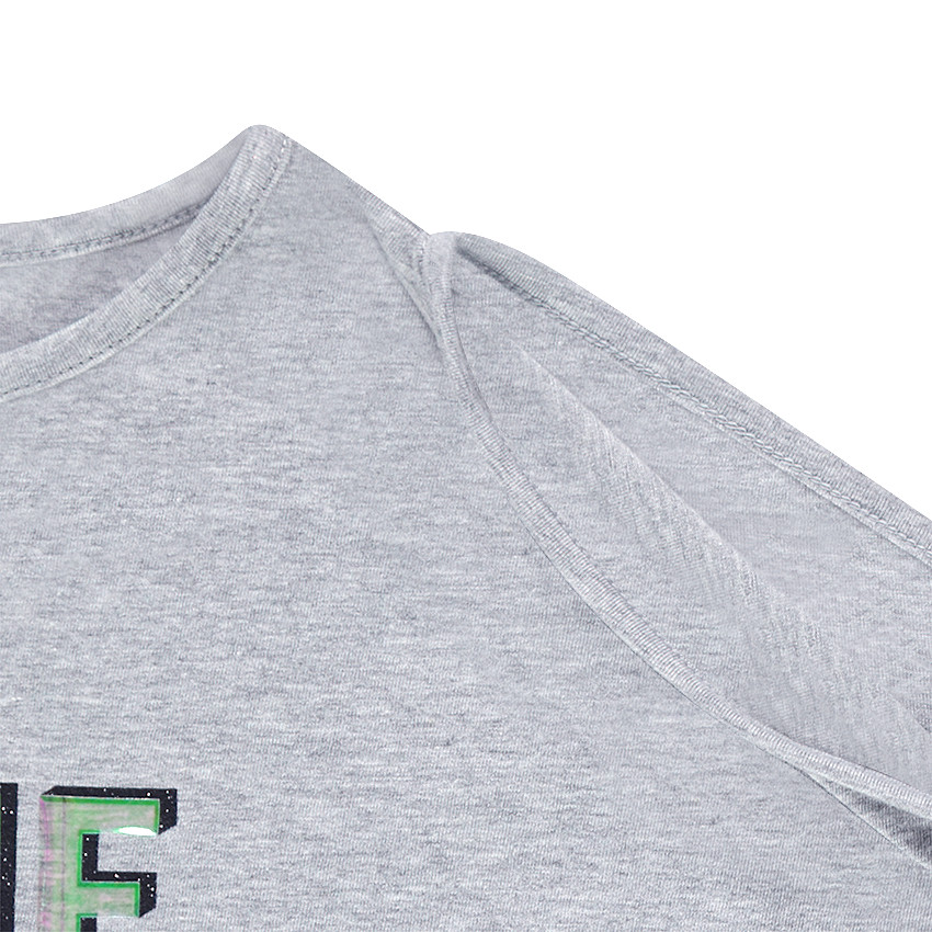 Tee-shirt manches chauve-souris avec message en foil iridescent 