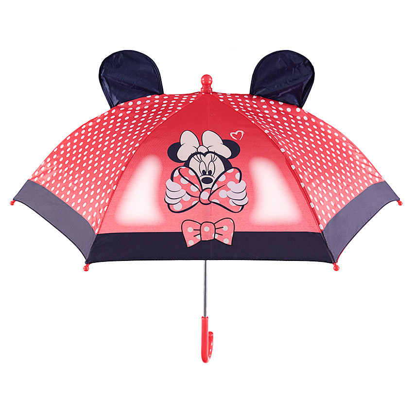 Parapluie Minnie Disney avec pois printés et oreilles en relief 
