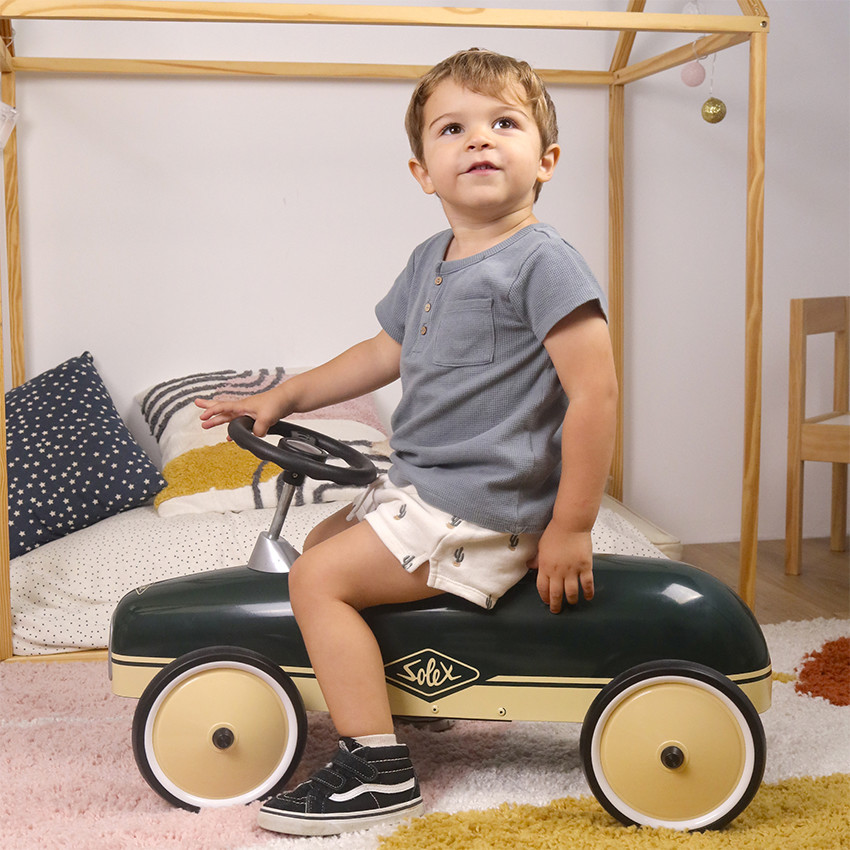 Porteur vintage Solex en métal vert/beige 