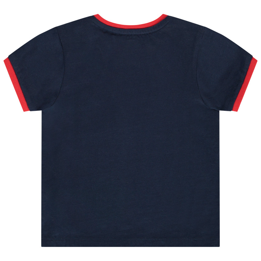 T-shirt manches courtes avec lettres en patch bouclette pour bébé garçon 