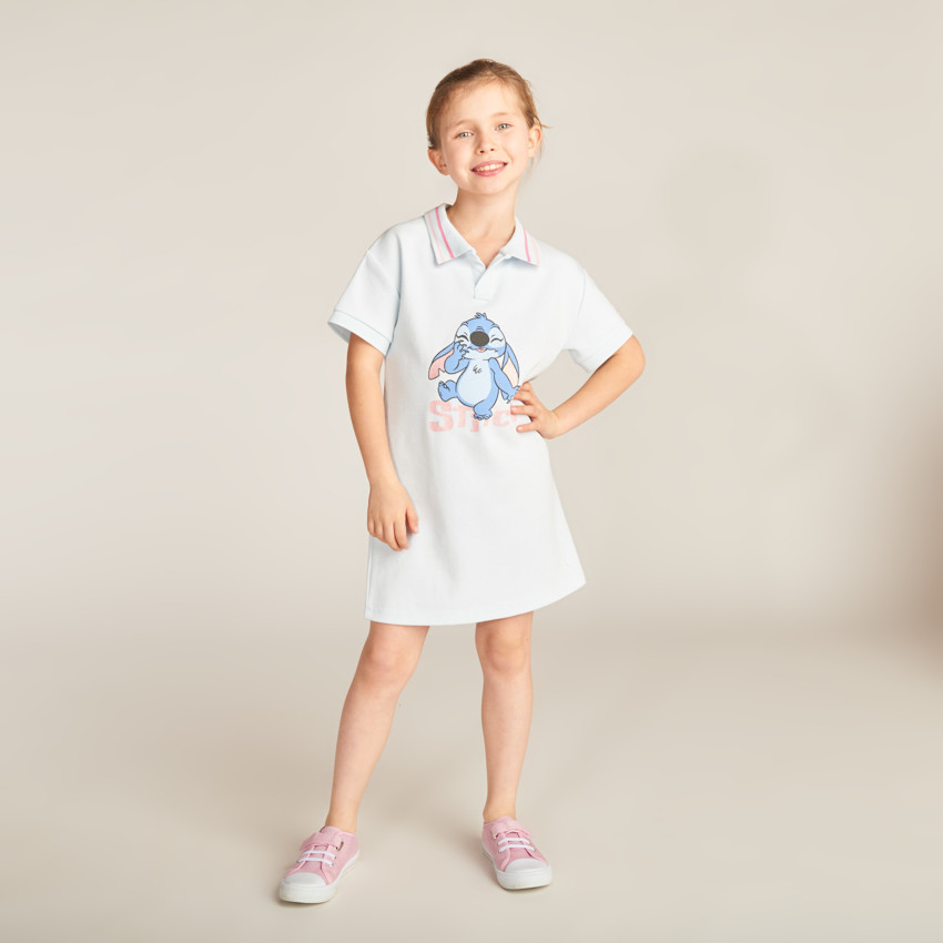 Robe polo en maille Stitch Disney pour fille 