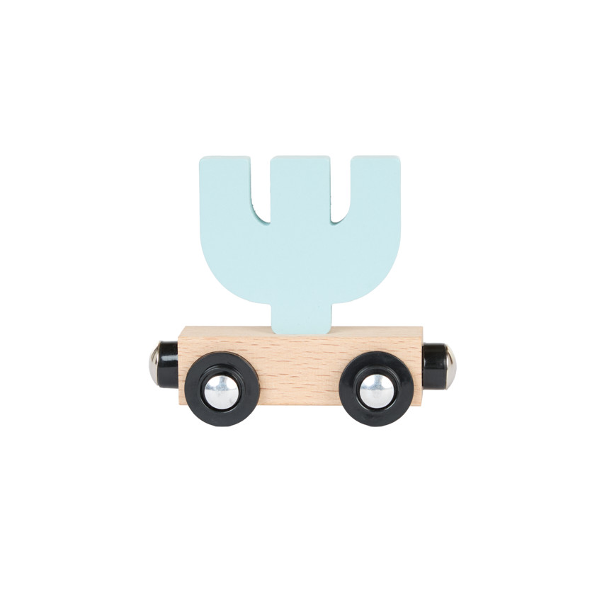 Lettre "PSI" wagon en bois - bleu 
