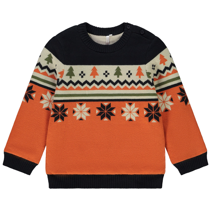 Pull en tricot print fantaisie pour bébé garçon 