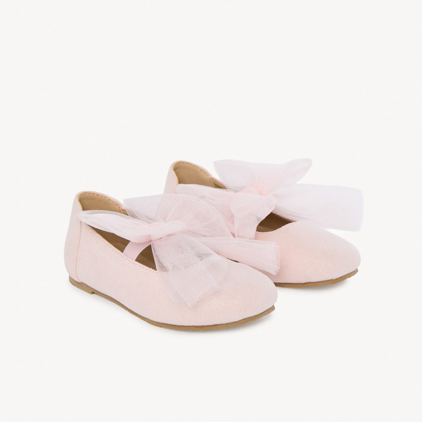 Babies effet suédine avec élastiques et nœud pour fille