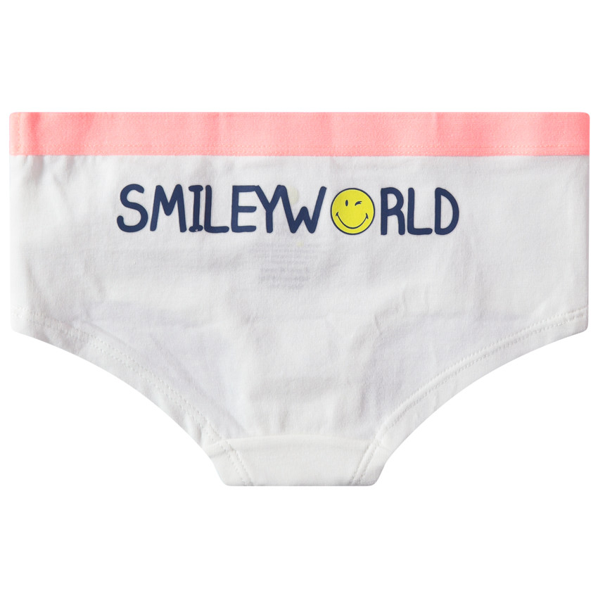 Lot de 3 shorties en coton à imprimés fantaisie Smiley 